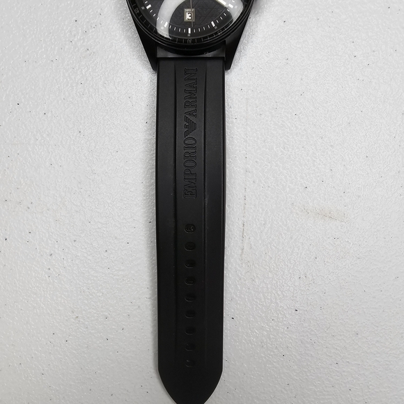 Emporio Armani AR0683 Black Men’s Watch – Rubber Strap - Picture 9 of 13